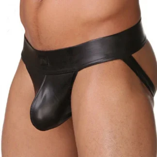 Faux Leather Jockstrap